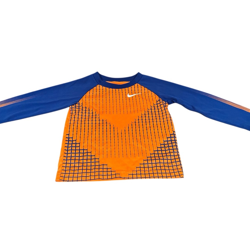 Nike toddler 3T long sleeve tee- Vibrant Orange and Blue